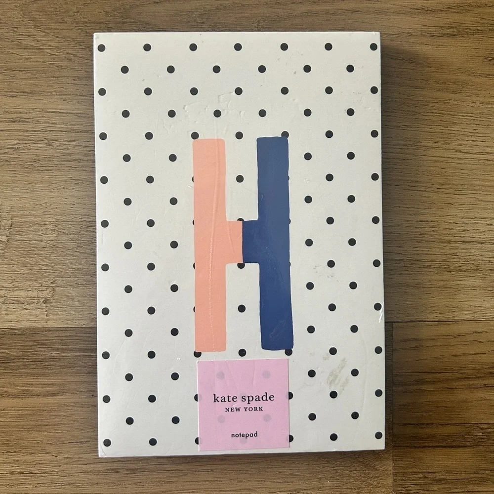 Kate Spade New York Sparks of Joy Notepad – Letter “H” – 100 Sheets- NWT